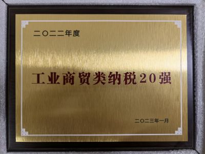 2022年度工業(yè)商貿(mào)類納稅20強